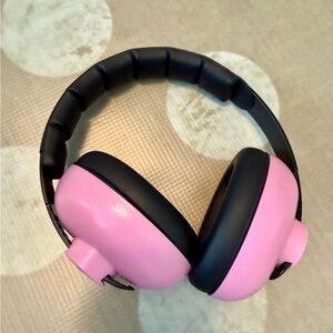 Pink and Black Over-Ear Headphones for Babies/Toddlers